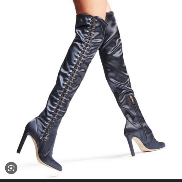Jimmy choo Marie 100 boots navy - Picture 2 of 2